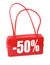 Handbag with sale sign