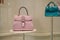 Handbags in display window of store at Taikooli