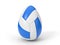 Handball ball as easter egg. easter concept with sport theme. 3d illustration.