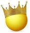 Handball ball with crown
