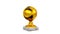 Handball Gold Trophy with Marble Base in Infinite Rotation