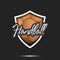 Handball logo design template