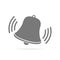 Handbell of alarm clock. Icon. Vector illustration.