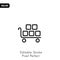 Handcart icon vector