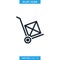 Handcart Icon Vector Logo Design Template