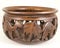 Handcraft Antique Camel Textured Brown Rosewood Wooden Bowl
