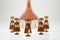 Handcrafted Carolers with white background, produced in Erz Mountains, Germany