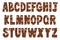 Handcrafted Chocolate Letters. Color Creative Art Typographic Design