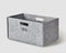 Handcrafted gray felt box with handles for storing toys