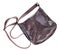 Handcrafted leather crossbody hobo bag isolated