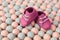 Handcrafted merino wool baby shoes