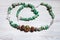 Handcrafted necklace from polished aventurine