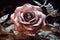 Handcrafted Paper rose. Generate Ai