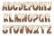 Handcrafted Root Beer Letters. Color Creative Art Typographic Design