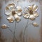 Handcrafted Silver Flower Wall Art With Tranquil Serenity