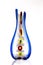 handcrafted vase from Murano, multicoloured motifs isolated