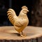 Handcrafted Wooden Rooster: Eco-friendly Carved Chicken Sculpture