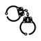 Handcuff black icon