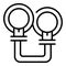 Handcuff capture icon outline vector. Hand jail