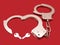 Handcuff heart-shape