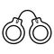 Handcuff icon, police shackle vector