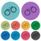 Handcuffs color darker flat icons