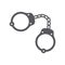 Handcuffs design vector outline simple. Vector illustration decorative design