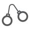 Handcuffs glyph icon, justice and law, chain sign, vector graphics, a solid pattern on a white background.