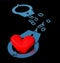 Handcuffs and heart symbol