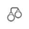 handcuffs icon. Element of crime and punishment icon for mobile concept and web apps. Thin line handcuffs icon can be used for web