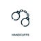 Handcuffs icon. Simple element from police collection. Creative Handcuffs icon for web design, templates, infographics and more