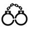 Handcuffs icon, simple style