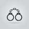 Handcuffs icon vector, solid logo illustration