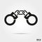 Handcuffs vector icon