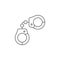 Handcuffs vector icon symbol prison isolated white background