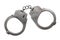 Handcuffs on a white background. Law. Crime. Jail