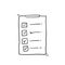 Handddrawn Clipboard icon design template doodle