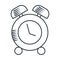 Handdraw icon alarm clock