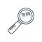 Handdraw icon magnifying glass