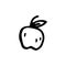 Handdrawn apple doodle icon. Hand drawn black sketch. Sign symbol. Decoration element. White background. Isolated. Flat design. V