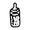 Handdrawn bottle doodle icon. Hand drawn black sketch. Sign symbol. Decoration element. White background. Isolated. Flat design.