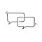 Handdrawn Bubble speech icon design template doodle style