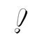 Handdrawn Exclamation point doodle icon. Hand drawn black sketch