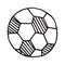 Handdrawn football ball doodle icon