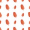 Handdrawn icecream seamless pattern. Watercolor orange icecream on the white background. Scrapbook design, typography poster,