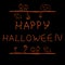 Handdrawn label with words Happy Halloween. Vector