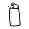 Handdrawn lighter doodle icon. Hand drawn black sketch. Sign cartoon symbol. Decoration element. White background. Isolated. Flat