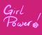 Handdrawn Neon Girl Power poster