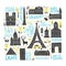 Handdrawn Paris Buildings