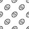 Handdrawn seamless pattern ball doodle icon. Hand drawn black sketch. Sign symbol. Decoration element. White background. Isolated